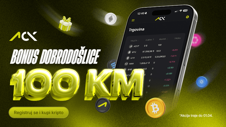 Buy Crypto for 100 KM and Get a 100 KM Bonus!